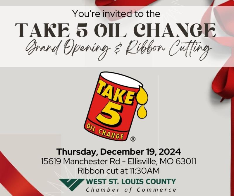 Grand Opening & Ribbon Cutting - Take 5 Oil Change